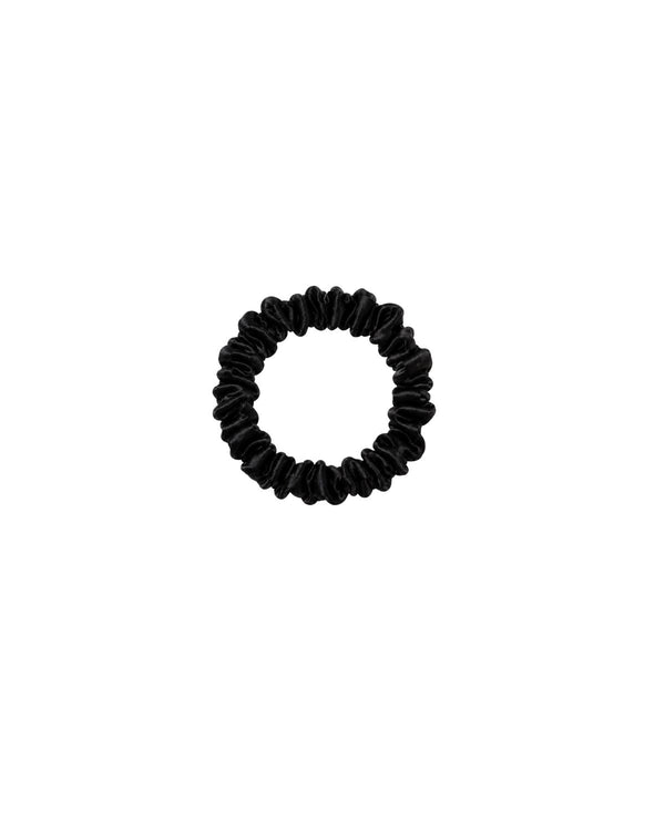 Silk Scrunchie (Small) - Black
