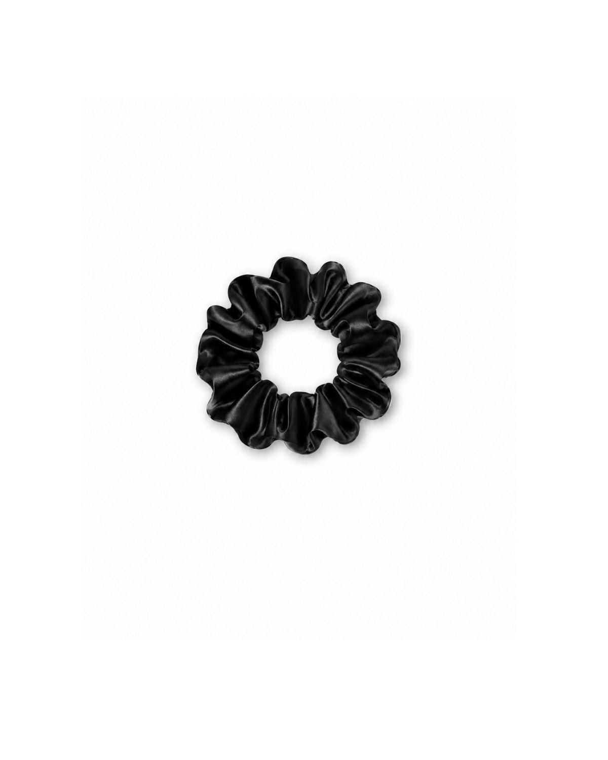 Silk Scrunchie (Medium) - Black