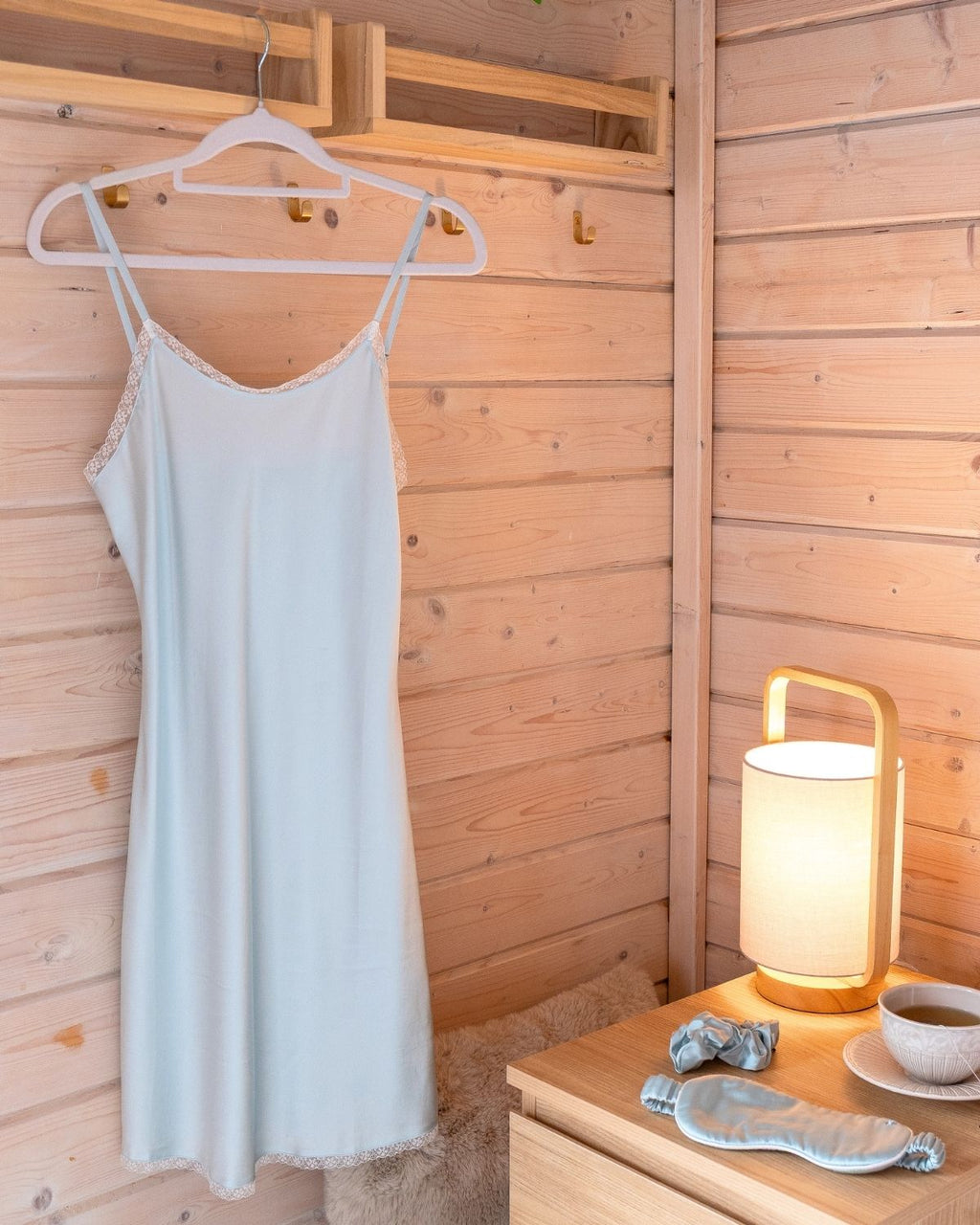 Silk Lace Ritual Dress - Powder Blue