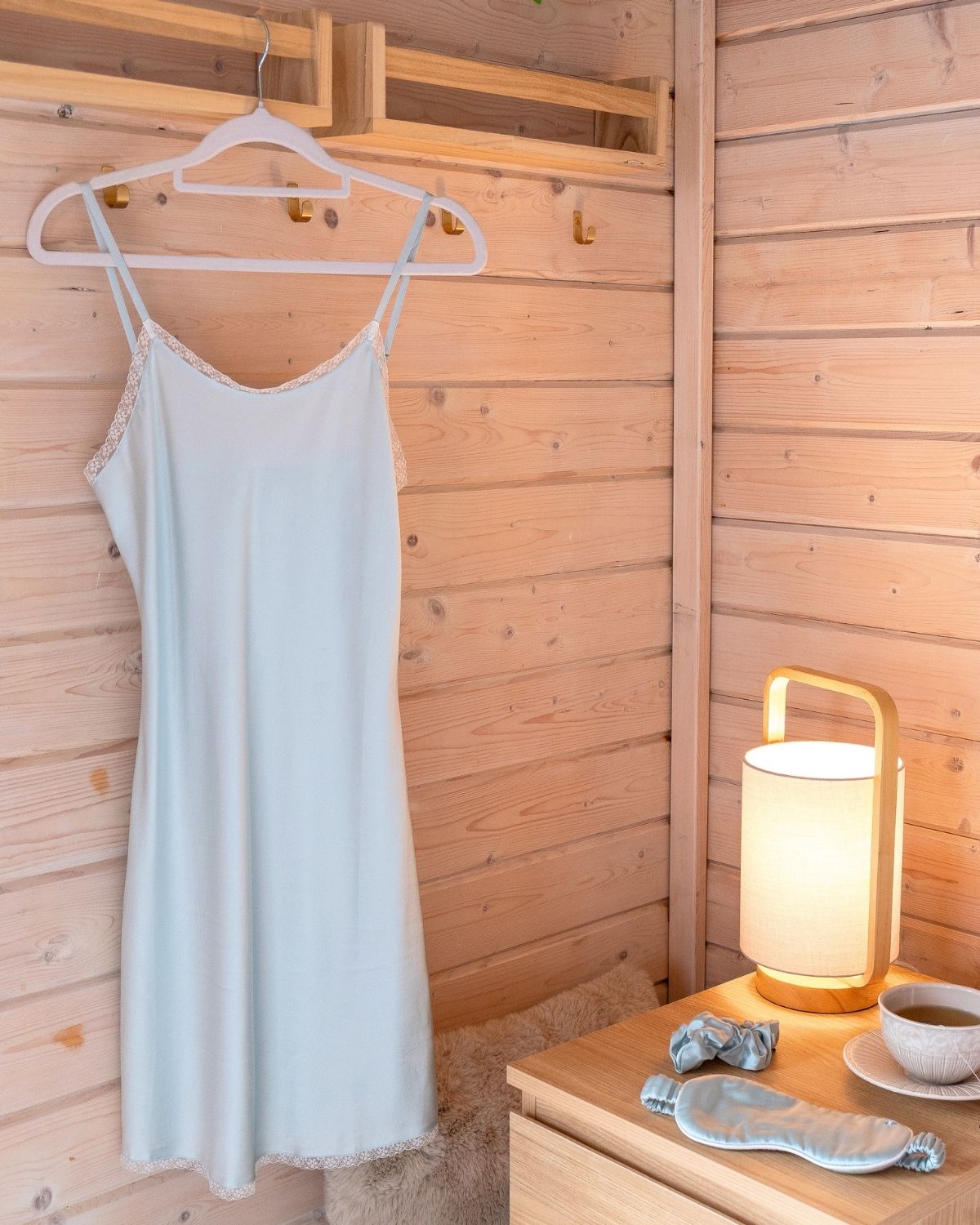 Silk Lace Ritual Dress - Powder Blue