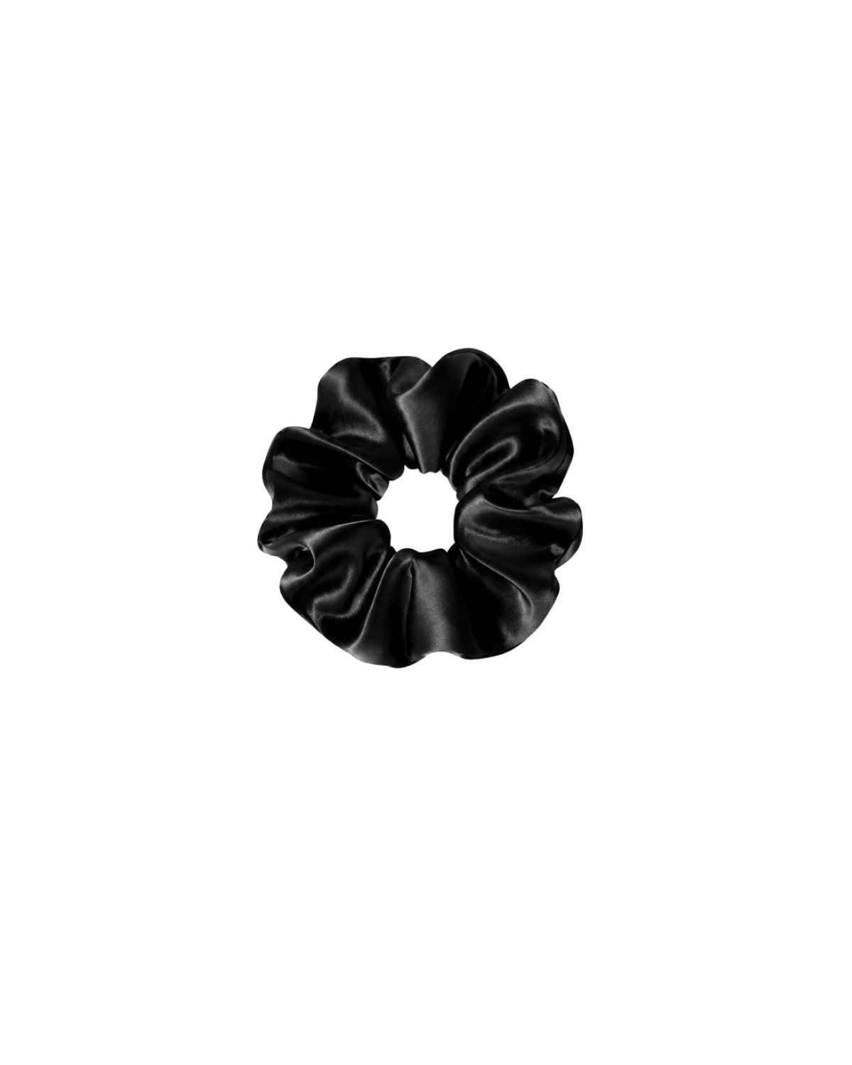Silk Scrunchie (Large) - Black